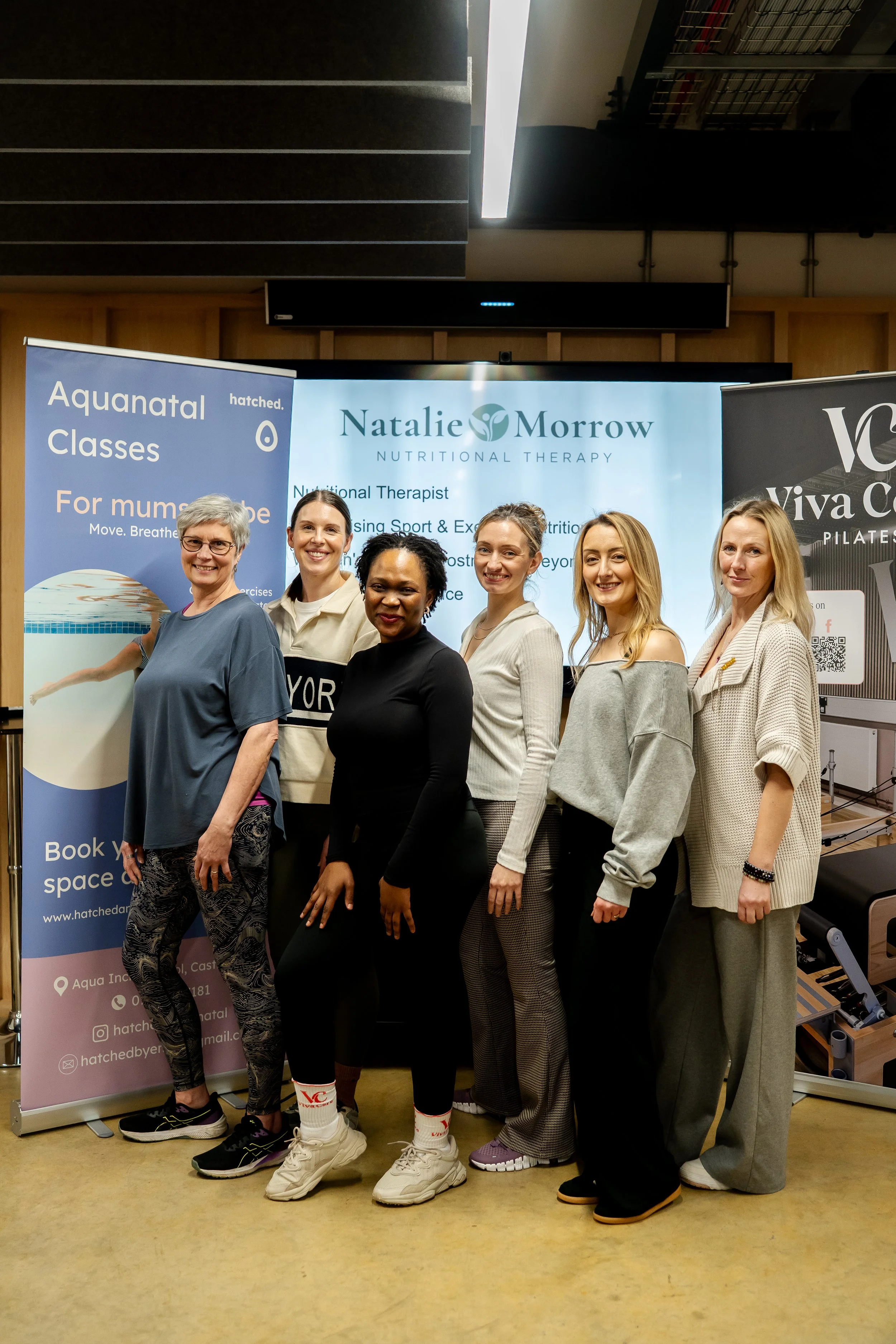 Joyce Mwape leading an Alignment, Breathing and Your Core community Pilates event