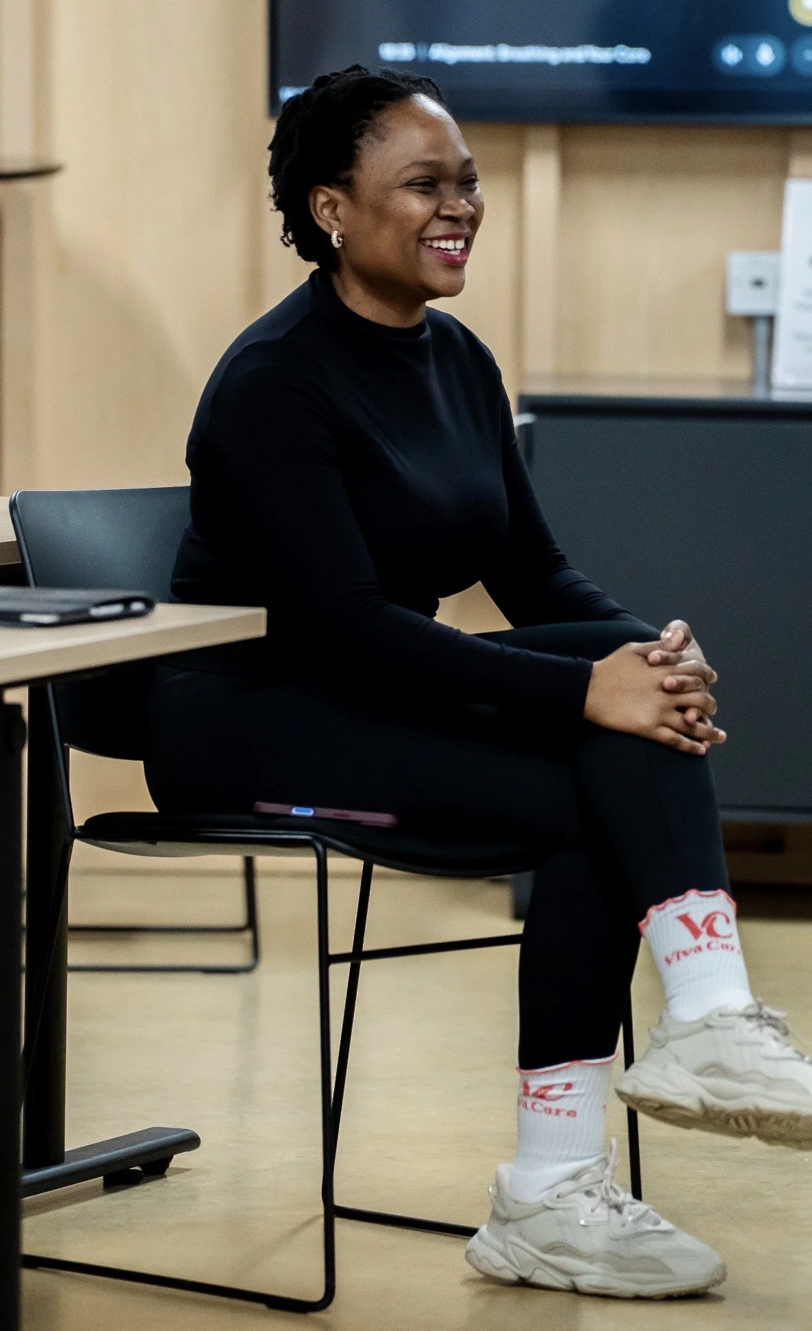 Founder Joyce Mwape in the studio