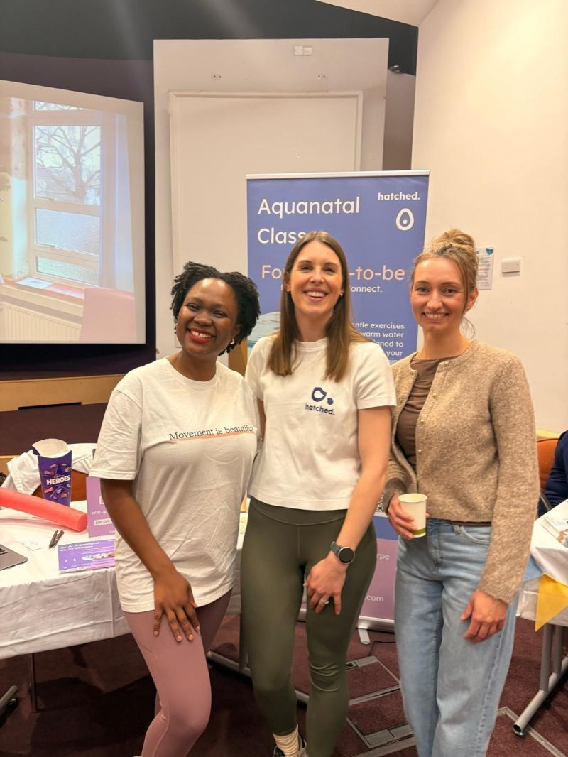 Joyce with fellow exhibitors at the maternity roadshow